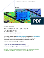 Synthesis Interview Questions. - Technology@Tdzire