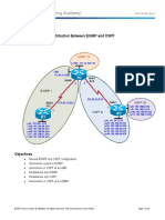 Chapter 4 Lab 4-1, Redistribution Between EIGRP and OSPF Topology