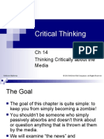 Critical Thinking: CH 14 Thinking Critically About The Media