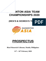 Badminton Asia Team Championships 2020: Prospectus