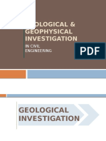 Geological and Geophysical Investigation in Civil Engineering