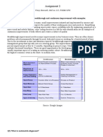 Assignment 2: Q1) Compare The Features of Breakthrough and Continuous Improvement With Examples