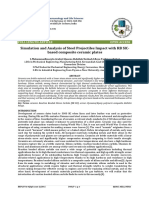 Simulation and Analysis of Steel Projectiles Impact With RB SIC-based Composite Ceramic Plates