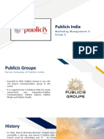 Publicis India: Marketing Management II Group 9