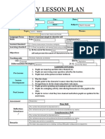 Daily Lesson Plan Y3 2020