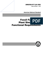 Fossil Fuel Power Plant Simulators - Functional Requirements