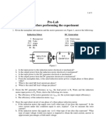 Pre-Lab Due Before Performing The Experiment: Induction Motor DC Generation