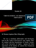 Module 10 Virtue Ethics ST Thomas Aquinas Thoughts