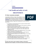 Your Health and Safety at Work Ergonomics: International Labour Organization