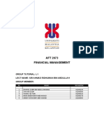 AFT 2073 Financial Management: Group Tutorial: L1 Lect Name: Sir Ahmad Ridhuwan Bin Abdullah Group Member