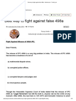 Best Way To Fight Against False 498a - Maintenance - Family Law PDF