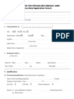 Prescribed Application Form A