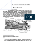 Experiment No. 1: Study of Universal 3 Jaw Chuck Lathe Machine