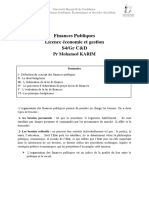 Finances Publiques Licence Économie Et Gestion S4/Gr C&D: PR Mohamed KARIM