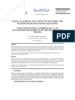 Otras Soluciones Algebraicas A Las Ecuaciones Polinomicas de Tercer y Cuarto Grado