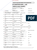 MCQ S Question Bank - Law: Company Basic Concepts