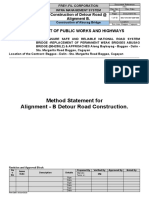 Method Statement For Alignment - B Detour Road Construction