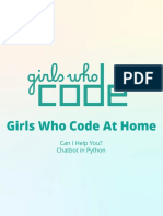 Girls Who Code at Home: Can I Help You? Chatbot in Python