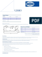 P1125P1/P1250E1: Output Ratings