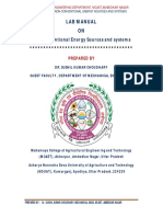 Lab Manual (TME-426) Non-Conventional Energy Sources and Systems