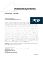 Corporate Governance and Corporate Social Responsibility (CSR) Reporting: An Empirical Evidence From Commercial Banks (CB) of Pakistan