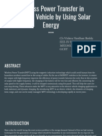 Wireless Power Transfer in Electrical Vehicle by Using Solar Energy