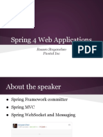 Spring 4 Web Applications: Rossen Stoyanchev Pivotal Inc