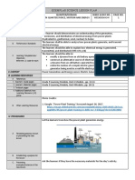 Exemplar Science Lesson Plan: Grade Level Quarter/Domain Week & Day No. Page No