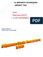 PCR - Real-Time QPCR - in Situ Hybridisation: Biomedical Research Techniques (MEDSCI 720)