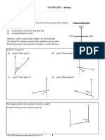 GEOMETERY Bearing NAME: CLASS: 10 DATE: .. Bearing Is An Angle That States The Direction of One Position From Another. Compass Direction