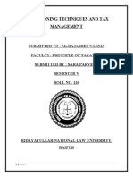 Taxation Project Sem V