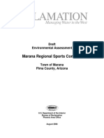 Marana Regional Sports Complex: Draft Environmental Assessment