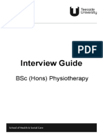 BSC Physiotherapy Applicant Interview Guide 2018-19 New WPRA