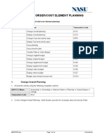 Internal Order/Cost Element Planning