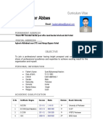 Syed Haider Abbas: Curriculum Vitae