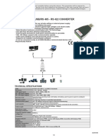 Enda Econ-485 Usb/Rs 485 - Rs 422 Converter: Technical Specifications