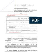 Deed of Absolute Sale: The Sps. - and - , Both of Legal Ages, Filipinos