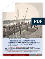 Method Statement For Demolition of Pile Cap of Existing Dolphin Jetty