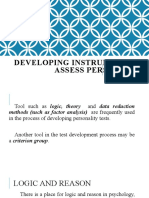 Developing Instruments To Assess Personality