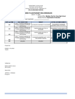 Workweek Plan/Target Deliverables: Sta. Elena High School