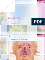 Sinusitis: Rhonda Lesniak Primary Care II