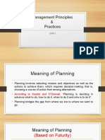 Management Principles & Practices: Unit-2