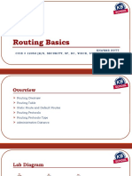 Routing Basics: Khawar Butt Ccie # 12353 (R/S, Security, SP, DC, Voice, Storage & Ccde)