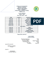 Minglanilla Central School Class Program Grade I-Blue School Year 2014 - 2015