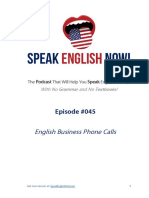 045 English Business Phone - Calls