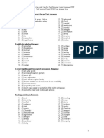 English Grammar and Correct Usage Test Answers:: Civil Service Exam 2016 Free Answer Key