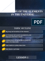 Lesson 1 Big Bang and Formation of Elements