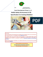 Health Safety Environment & SD Specification For Ionising Radiation