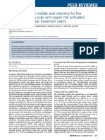 Addition of Trace Metals and Vitamins For The Optimisation of A Pulp and Paper Mill Activated Sludge Wastewater Treatment Plant