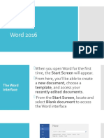 Word 2016 Lesson 1 Getting Started